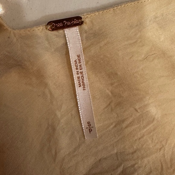 Free People Never Been Beige Embroidered Mini - size small - Picture 6 of 7